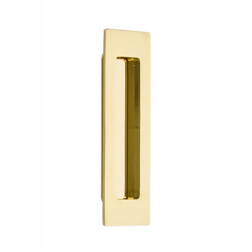 Emtek 220310 Modern Rectangular Brass Flush Pulls (2" x 10")
